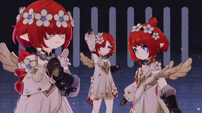 Tribbie from Honkai Star Rail looking moody against a black background