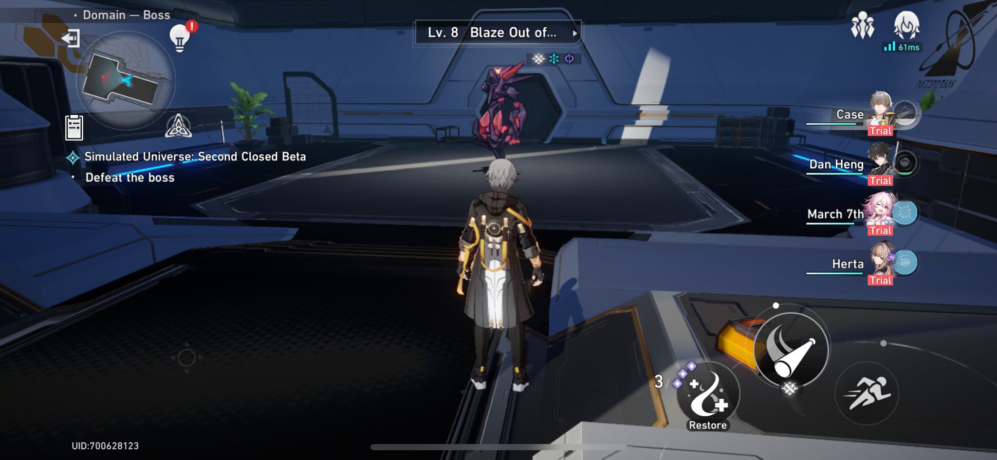 The Trailblazer attacking an enemy with a physical weakness in Honkai Star Rail - 4