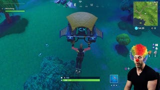 Fortnite - driving and jumping through hoops with Simon Miller