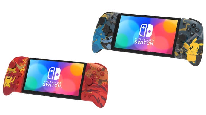 The Lucario and Charizard styled Switch Pad Pro controllers for the Nintendo Switch