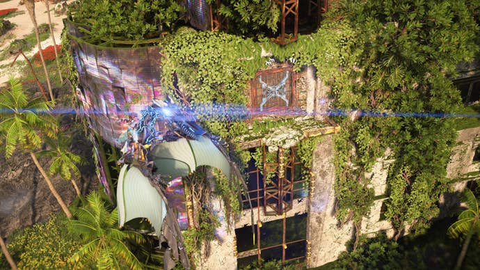 horizon forbidden west burning shores aerial capture nw transmitter grate