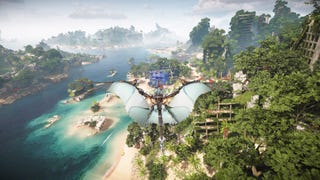 horizon forbidden west burning shores aerial capture