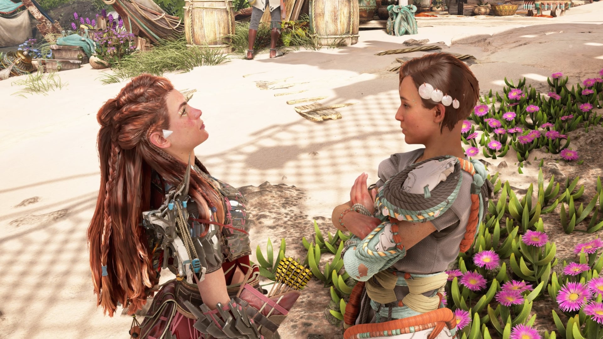 horizon forbidden west burning shores aloy and theora