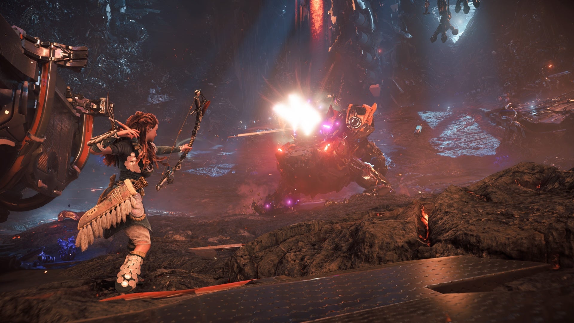 horizon forbidden west burning shores cauldron theta bilegut boss fight