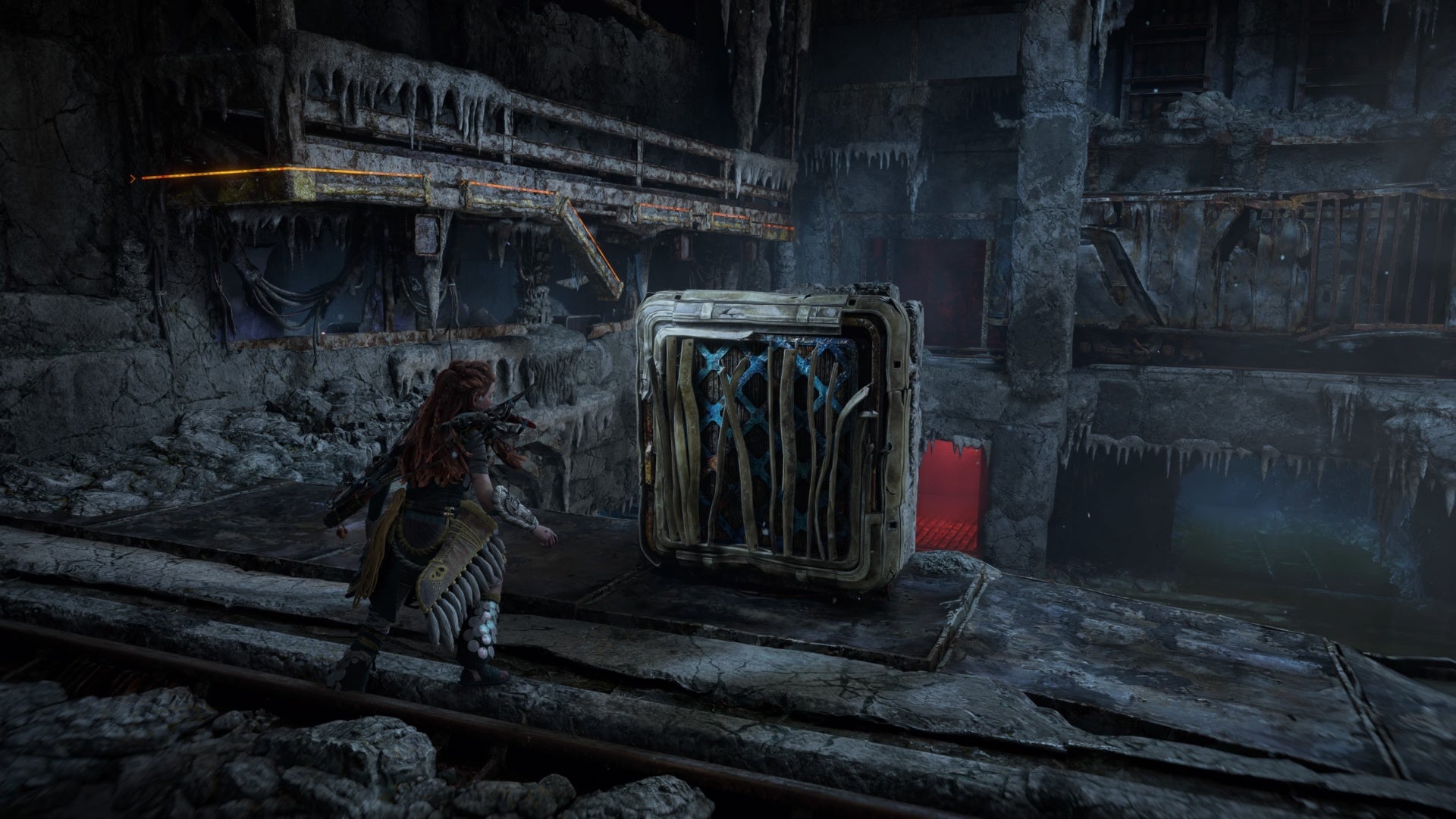 horizon forbidden west burning shores friend in the dark elevator wheel grate