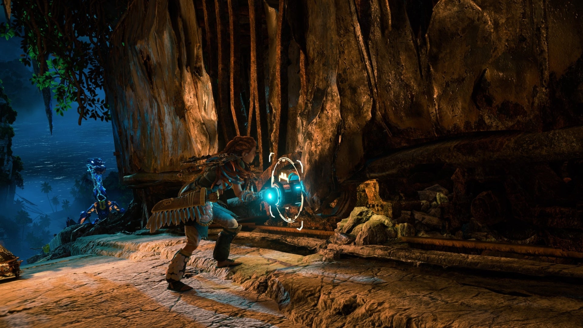 horizon forbidden west burning shores murmuring hollow energy cell first train car