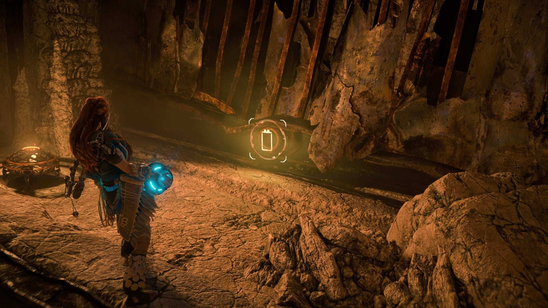 horizon forbidden west burning shores murmuring hollow energy cell second train car