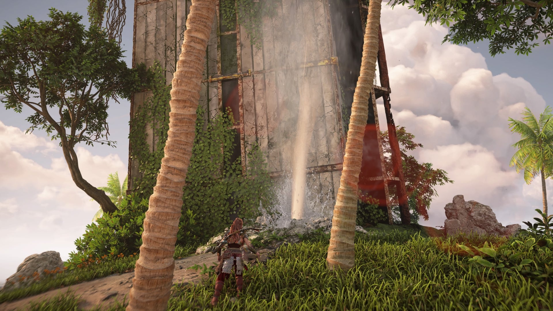 horizon forbidden west burning shores splinter within geyser launcher