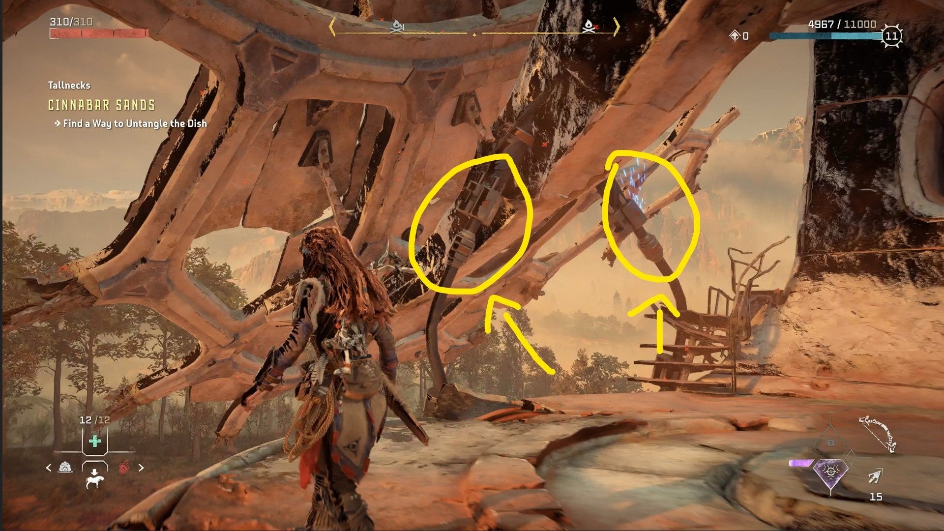 Horizon Forbidden West Tallneck Locations: How to Climb Tallnecks and Remove Map Fog - 11