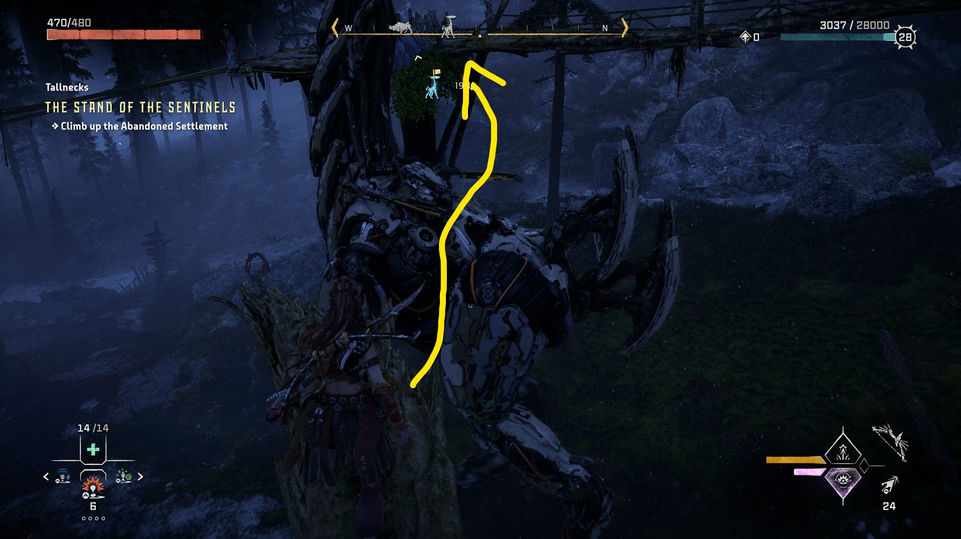 Horizon Forbidden West Tallneck Locations: How to Climb Tallnecks and Remove Map Fog - 22