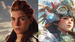 Aloy from Horizon next to female character from Light of Motiram