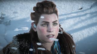 A shot from Horizon Zero Dawn Remastered showing protagonist Aloy in the snow.