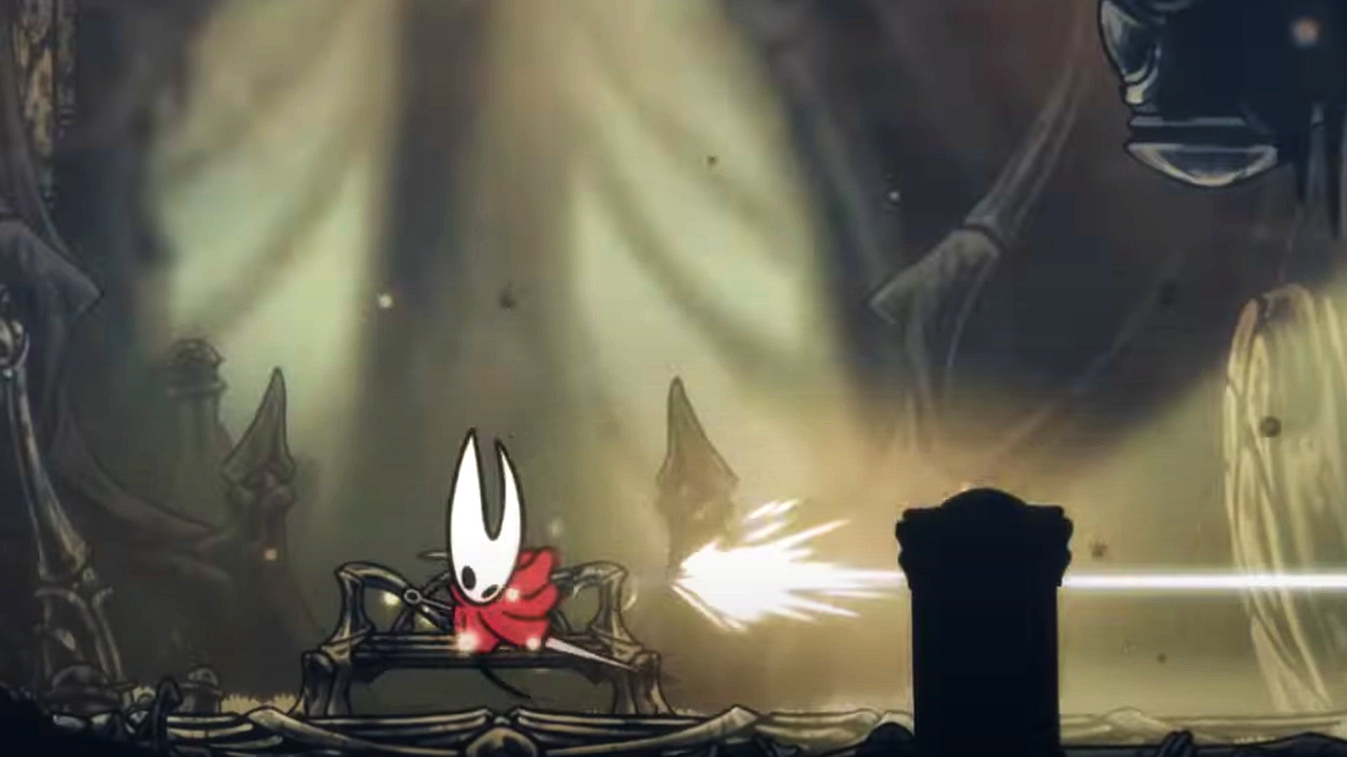Hornet shoots a round off with the Silkshot in Hollow Knight: Silksong. - 7