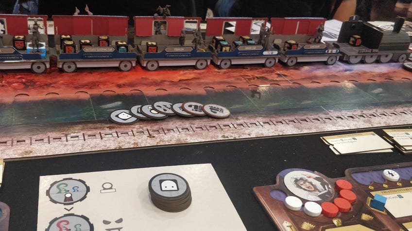 An image of the board for Horror on the Orient Express: The Board Game.