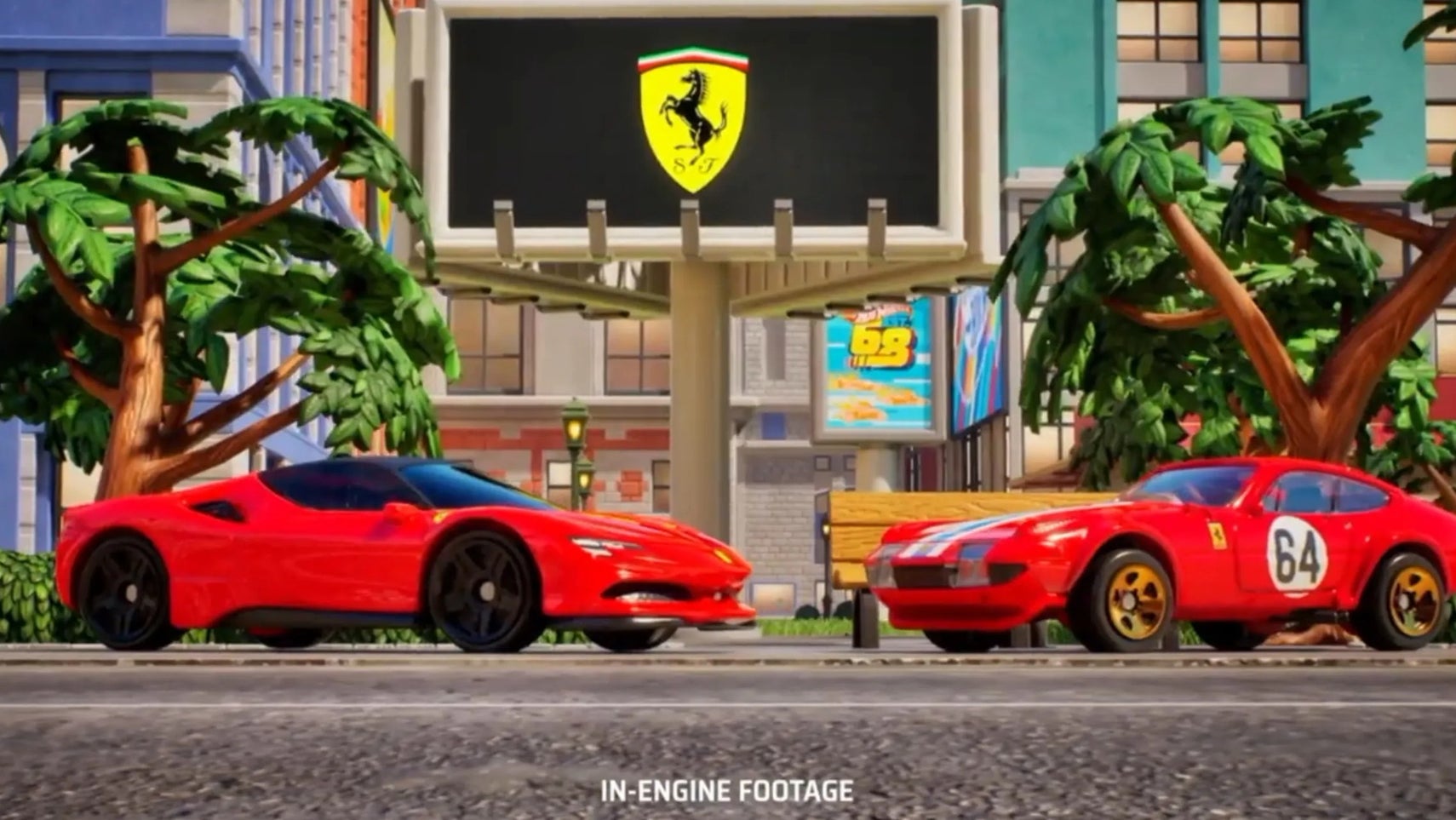 Hot Wheels Infinite Rush red cars.