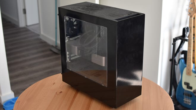 An image of a dusty PC, prior to cleaning.