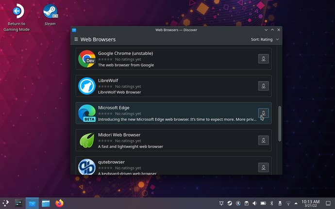 Step 4 of how to get Xbox Cloud Gaming on the Steam Deck: download and install the Microsoft Edge Beta