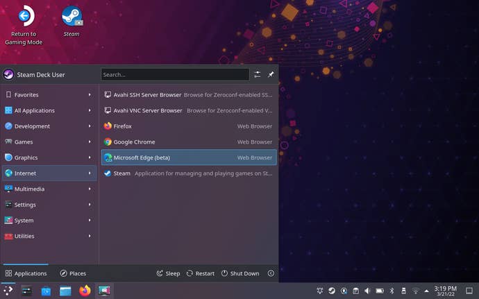 Step 6 of how to get Xbox Cloud Gaming on the Steam Deck: Right click on the Microsoft Edge beta and click “Add to Steam”