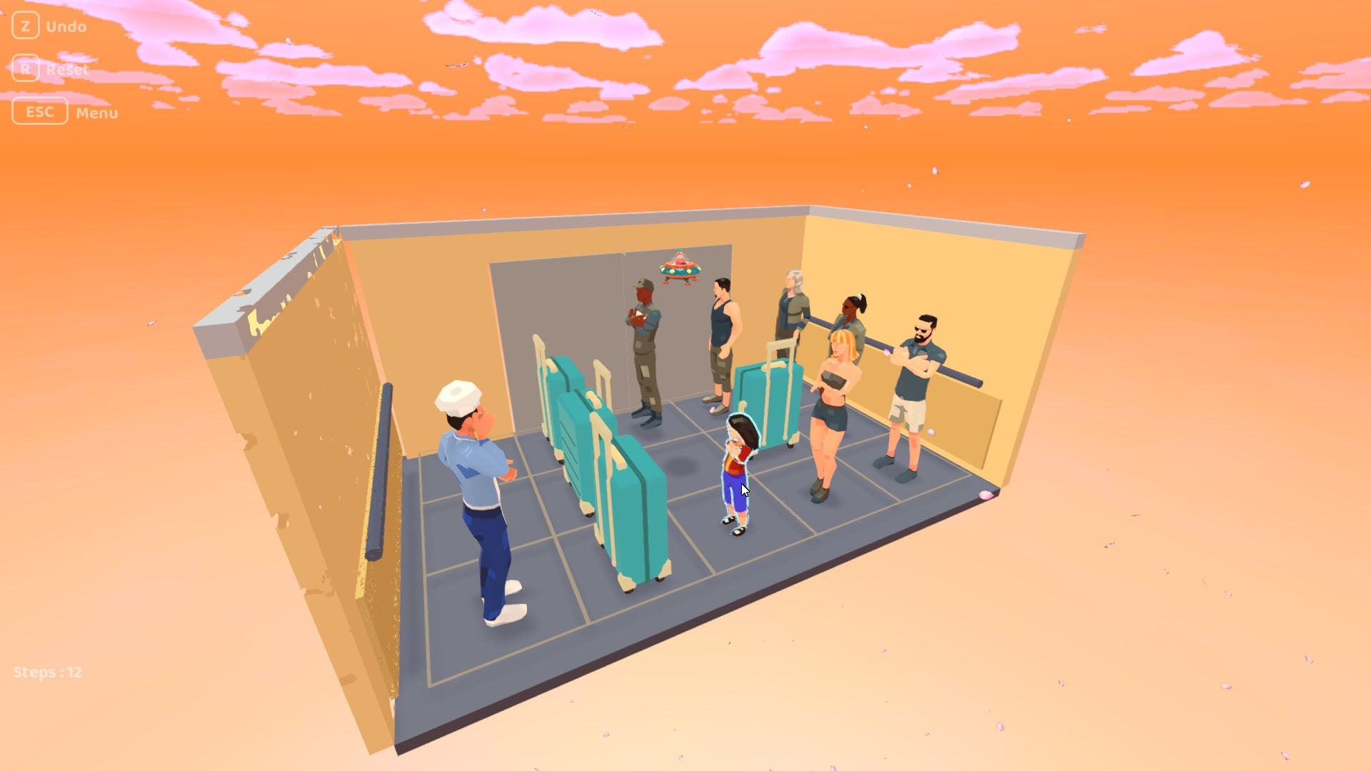 Solving a puzzle in How To Ride An Elevator Like A Human