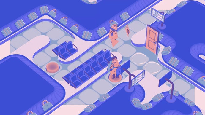 Two brothers navigate an airport baggage environment in How To Say Goodbye