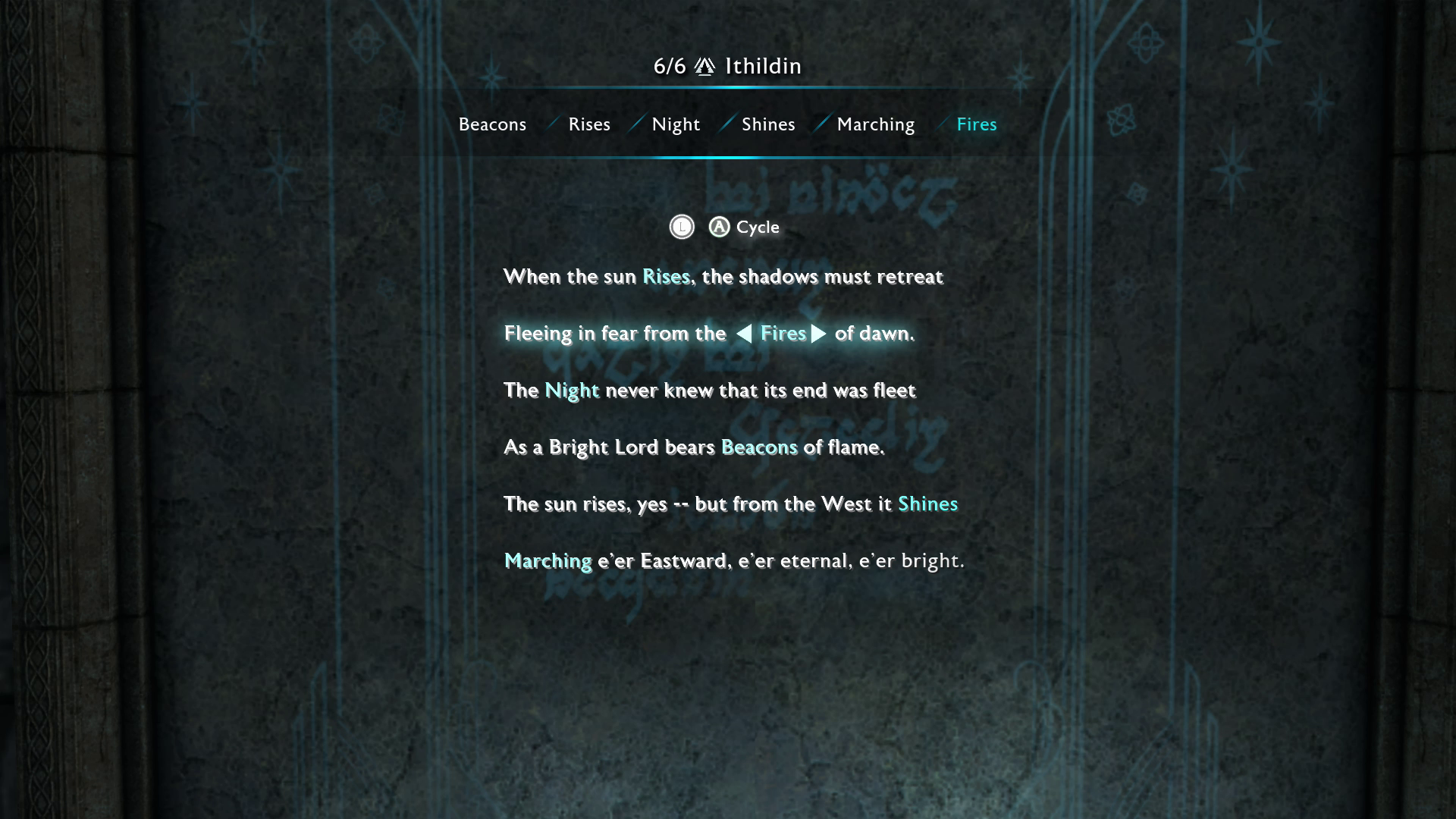 Shadow of War Ithildin Door poem solutions Ithildin fragments, how to