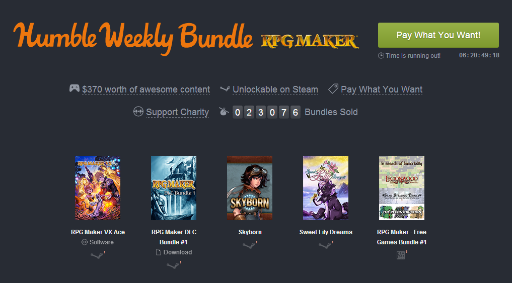 RPG Maker Humble Bundle: make your own RPG for cheap this week