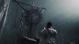 A character looks at an altar in Hunt: Showdown