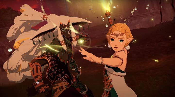 A screenshot of Princess Zelda, using magical powers in Higher Warrrrrrrrrrrrrrrrrrrrrrrrrrrrrrrrrrrrrrrrrrrrrrrrrrrrrrrrrrrrrrrrrrrrrrrrrrrbum