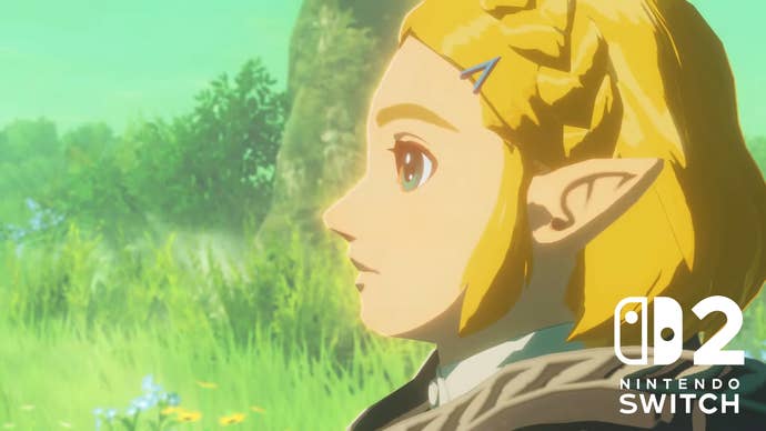 Close up of blonde-haired Zelda from Hyrule Warriors: Age of Imprisonment