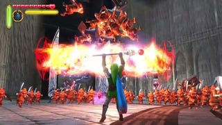 Watch Link slice through enemies with the Master Sword in Hyrule Warriors 