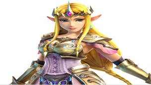 Princess Zelda uses the Wind Waker to smash enemies in this Hyrule Warriors video