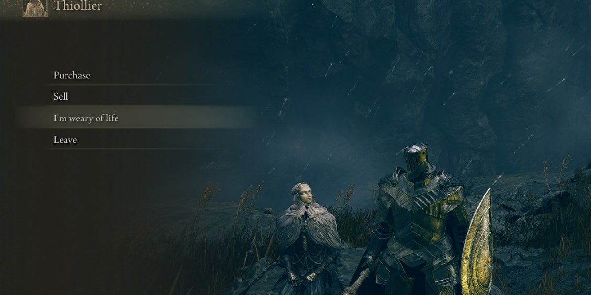 Elden Ring DLC: Should you tell Thiollier “I’m weary of life