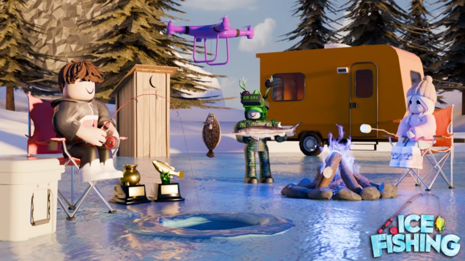 Ice Fishing Simulator Codes and Experience, Image source: Roblox.com