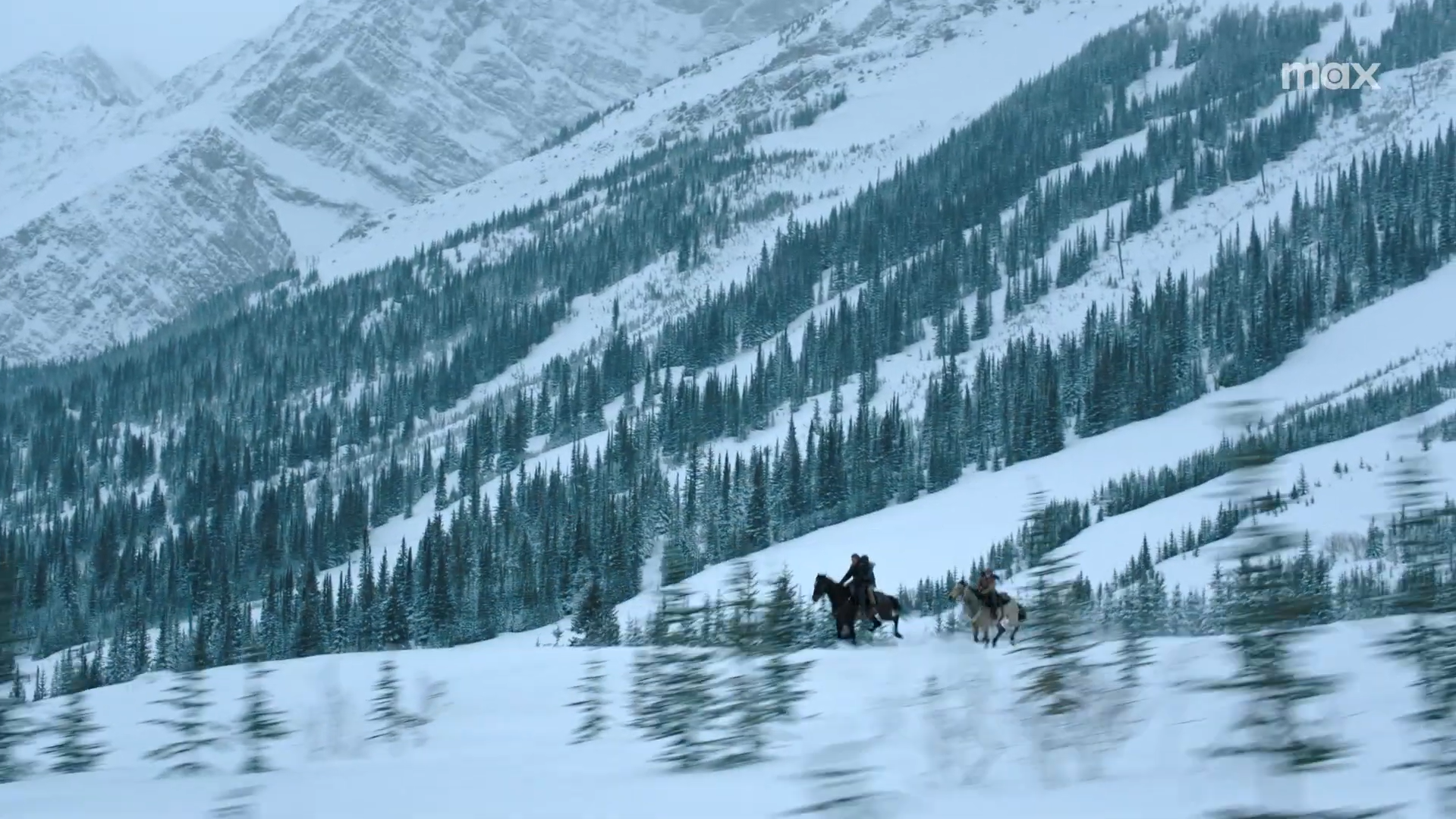 A snowy horseback ride in season two of TLOU