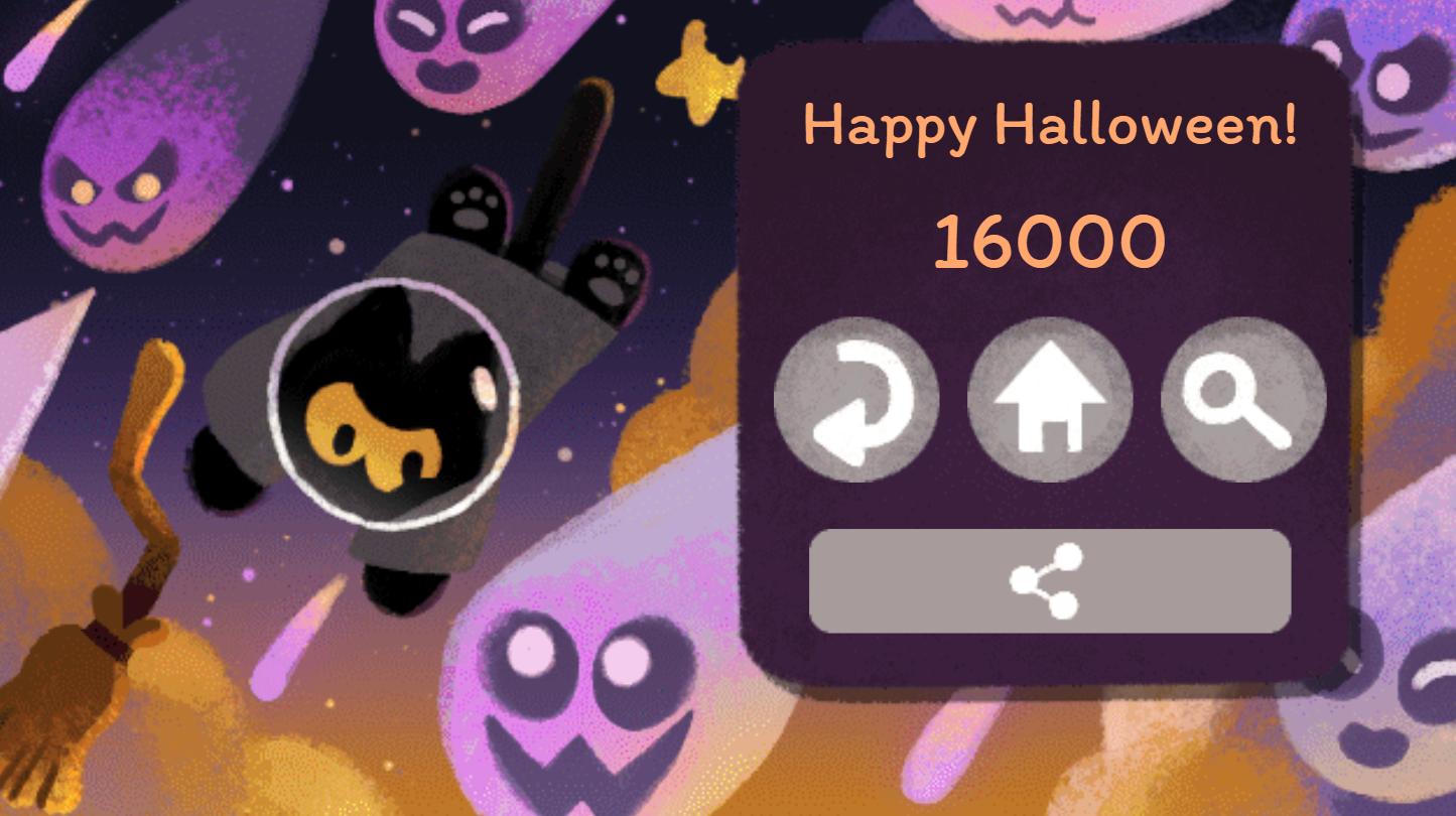 Victoria&rsquo;s top score in Google&rsquo;s Halloween mini-game