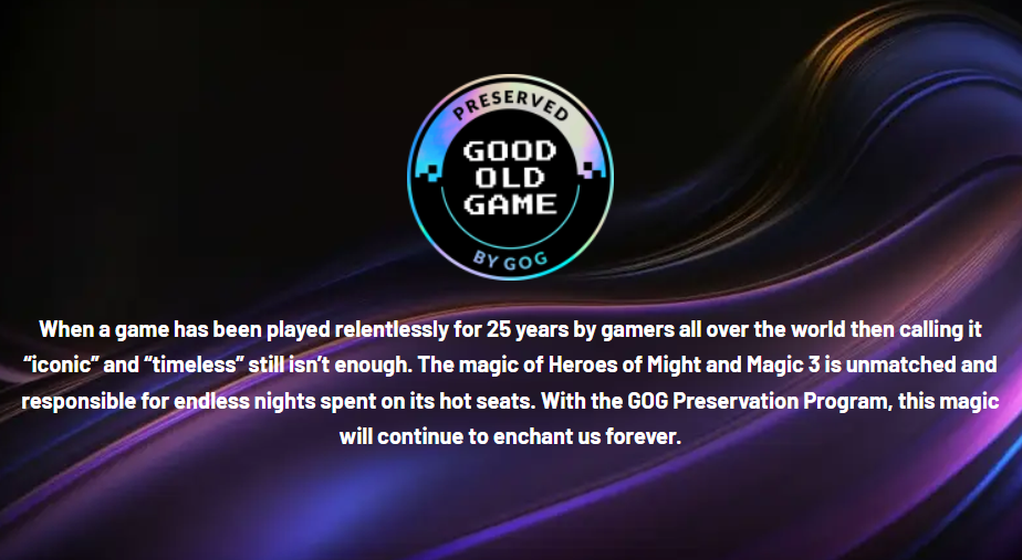 Heroes of Might and Magic 3 is part of GOG&rsquo;s preservation program