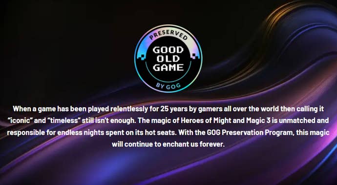 Heroes of Might and Magic 3 is part of GOG’s preservation program