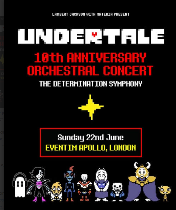Undertale concert poster