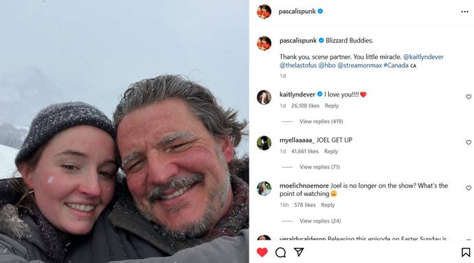 Pedro Pascal’s Instagram post with Kaitlyn Dever