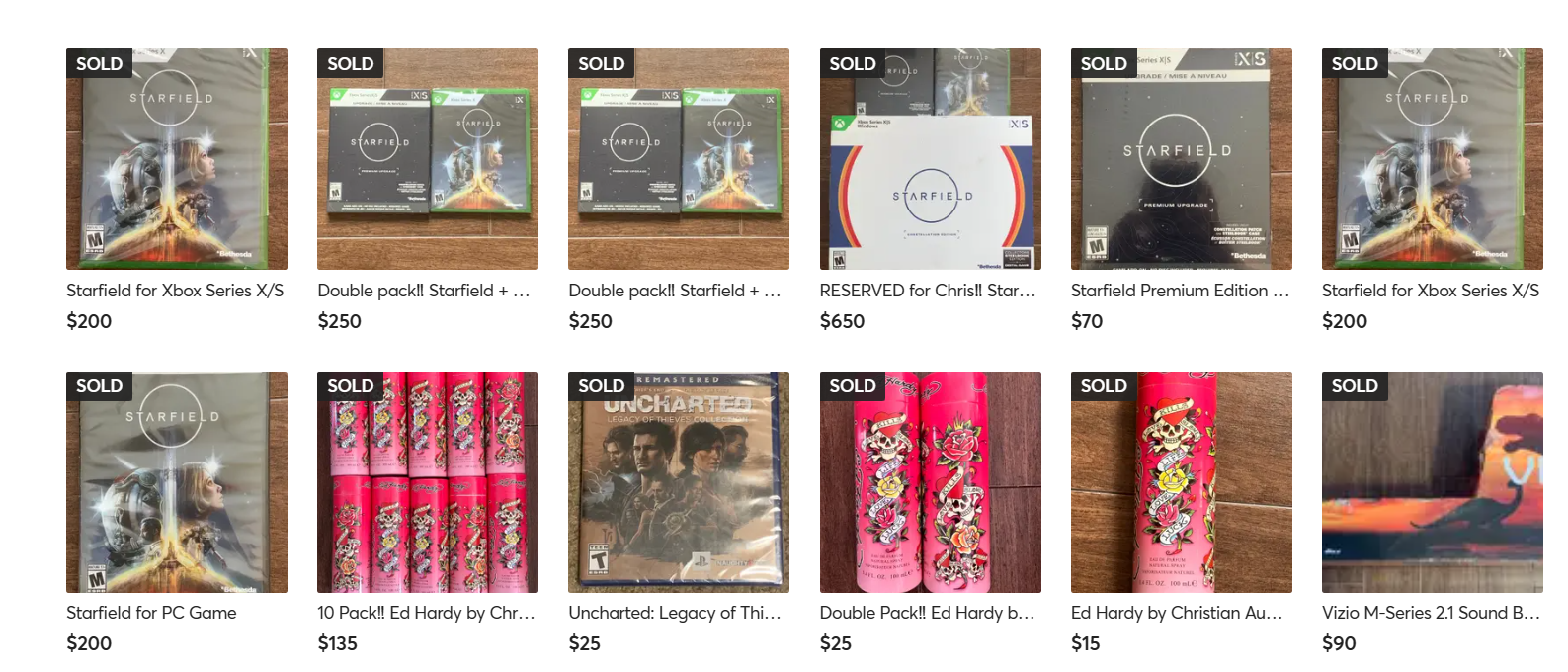 Here&rsquo;s Harris' sales page on mercari.