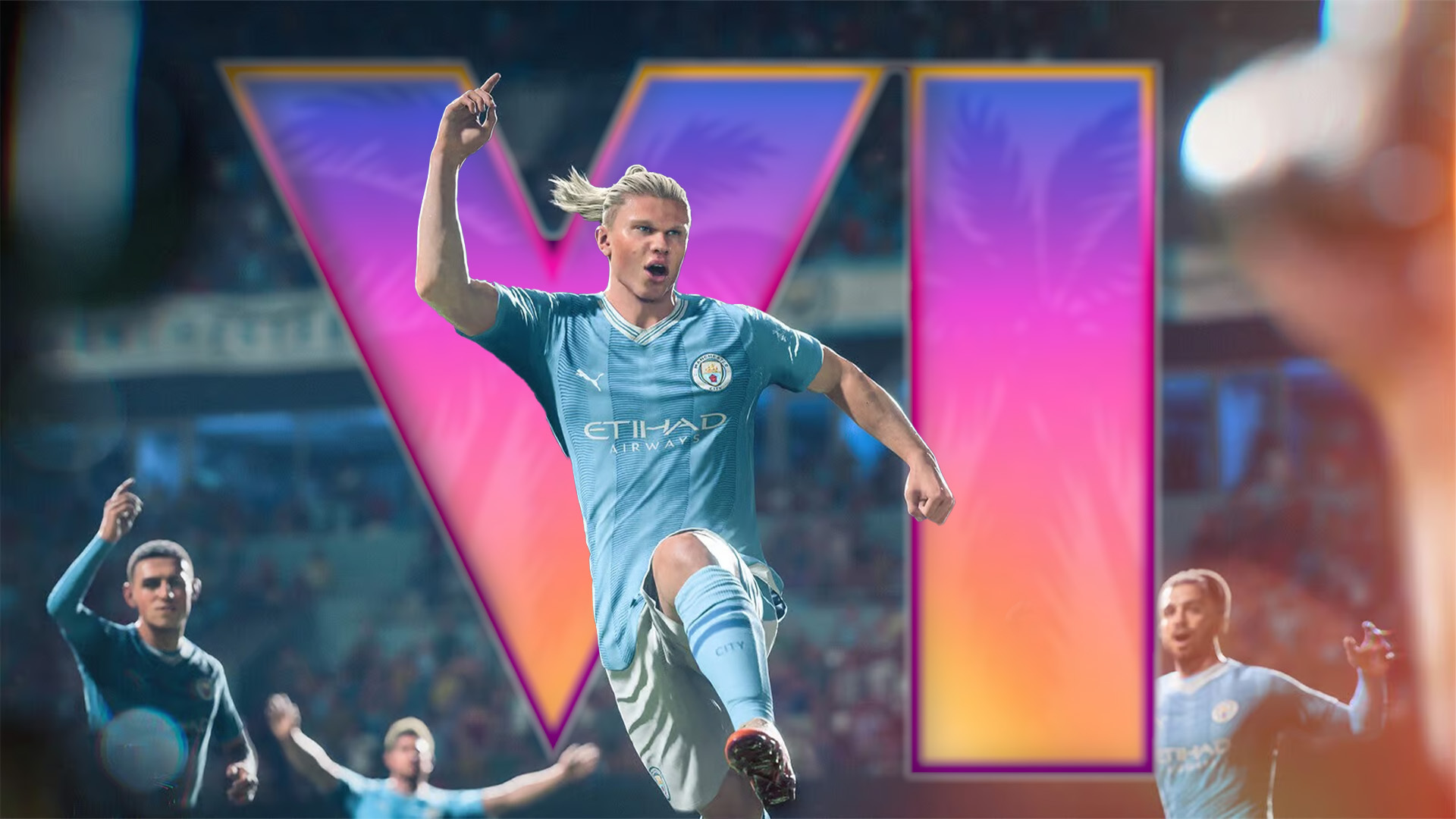 Custom header of GTA 6 logo and footballer Haaland