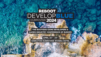 Logo for Reboot Develop Blue 2024