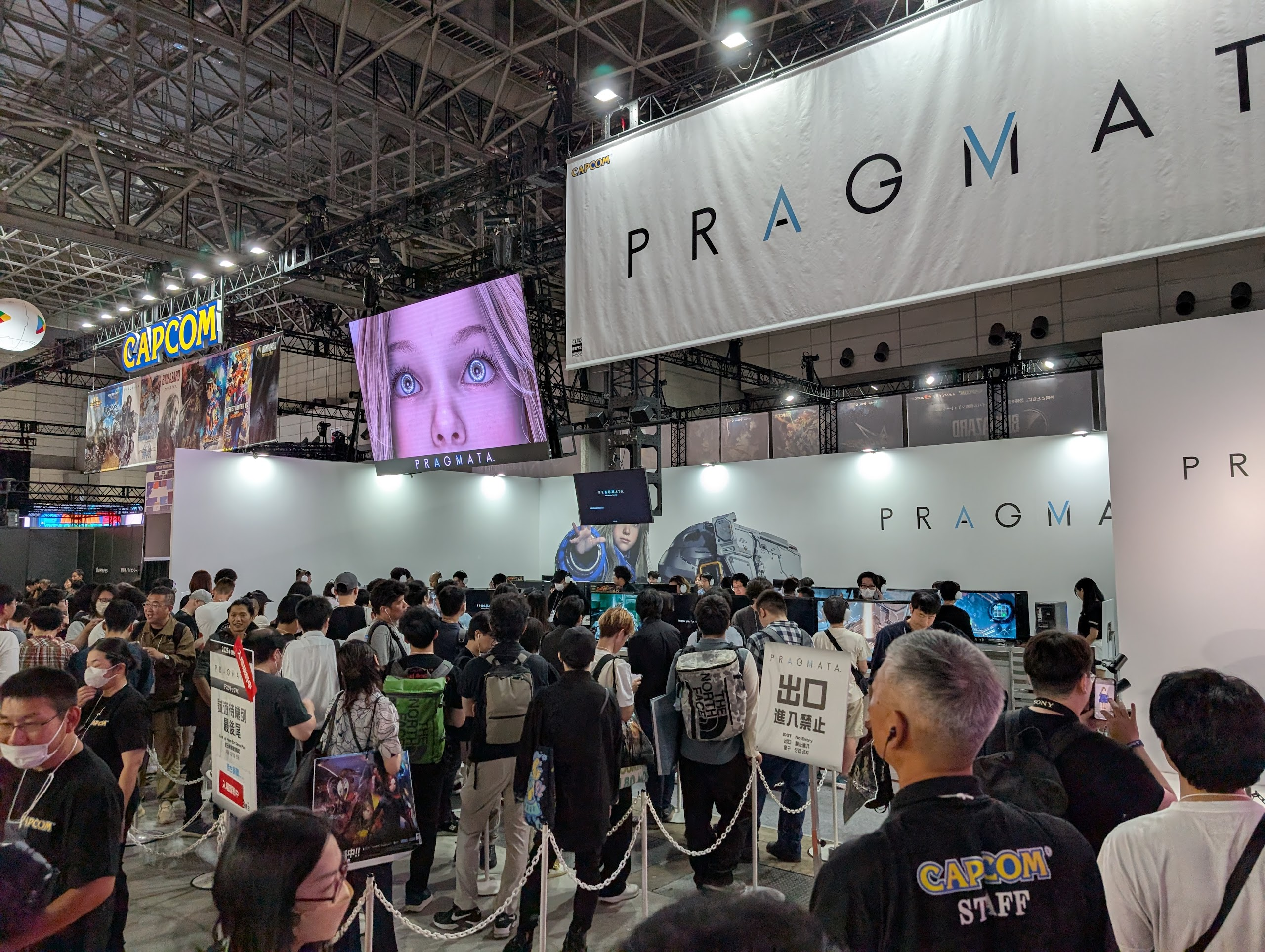 Capcom booth packed with people at Tokyo Games Show