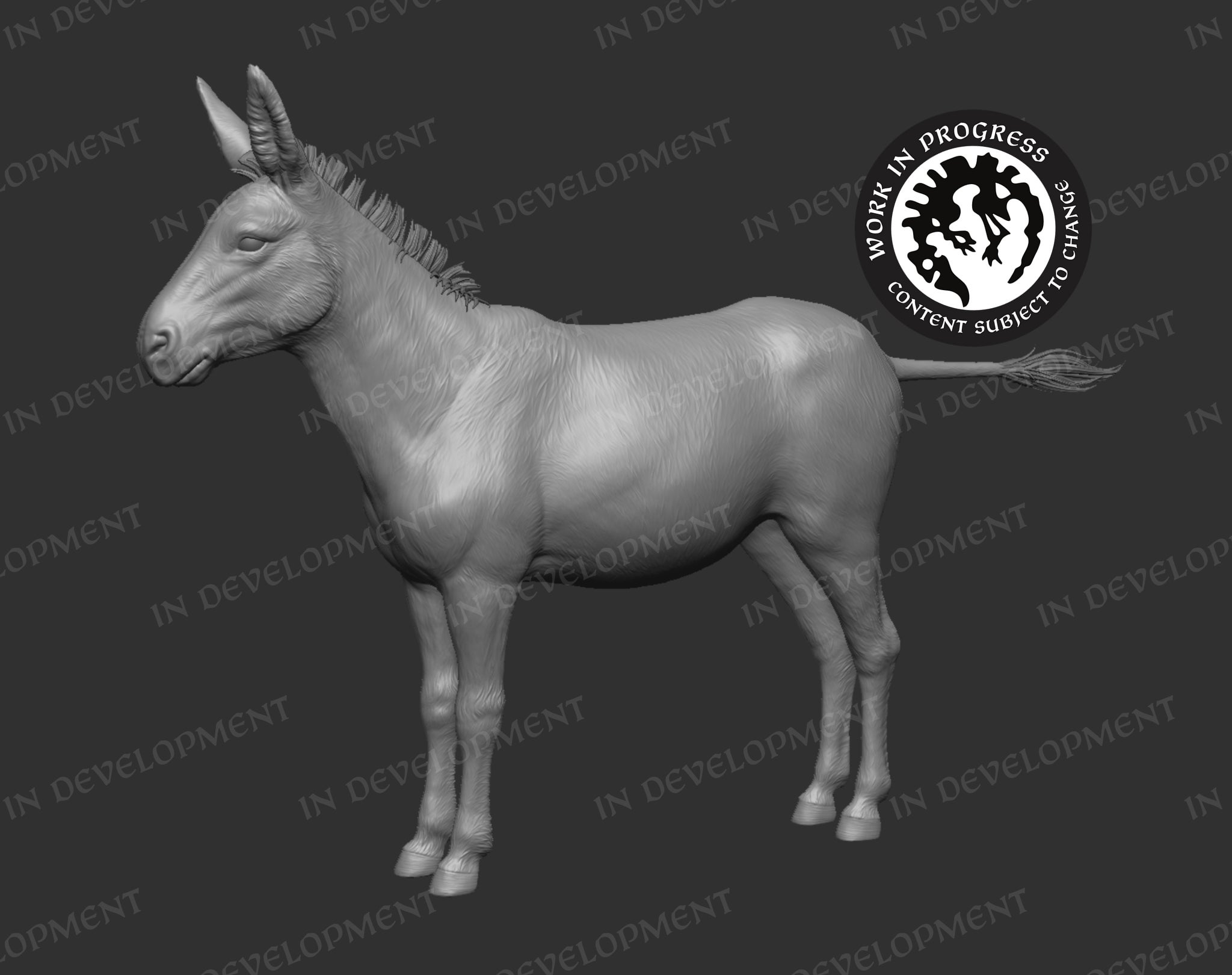 A work-in-progress Crusader Kings 3 donkey. - 3