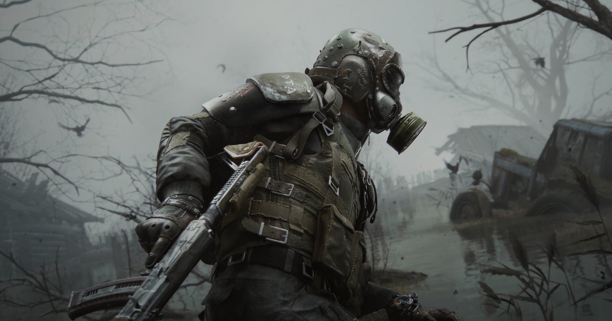 The Stranger character exploring the irradiated surface of Moscow in Metro 2039
