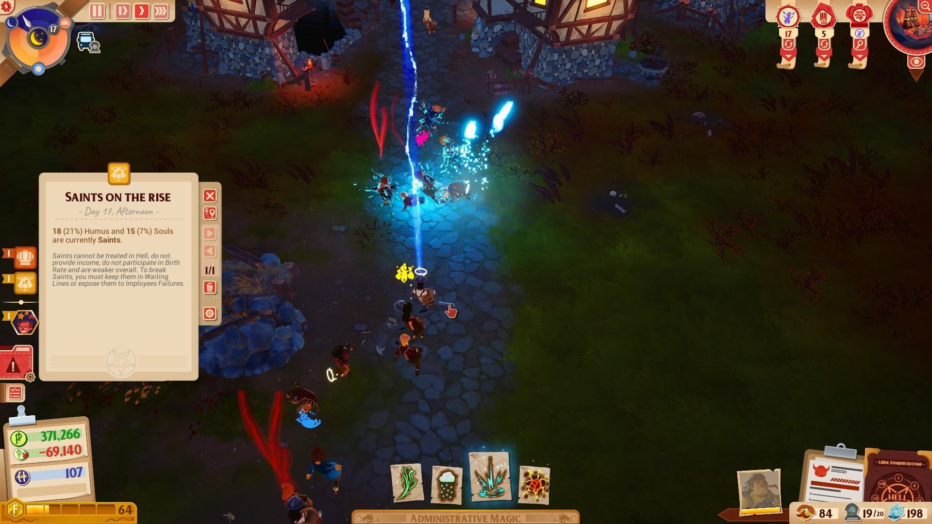 A sinner is truck by lightning in Sintopia