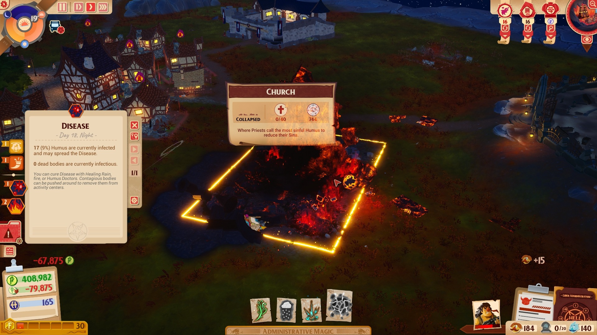 A church is burned to the ground in Sintopia