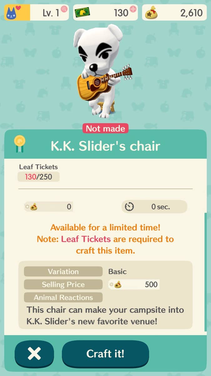 You can pay 20 to invite KK Slider and Tom Nook to your Animal Crossing Pocket Camp Eurogamer