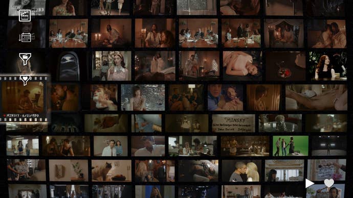 Immortality review - the main footage screen of all the footage you’ve unlocked so far