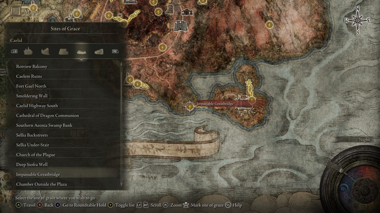 Impassable Greatbridge Grace in Elden Ring